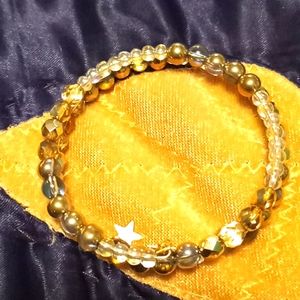 Memory Wrap Bracelet gold star Charms